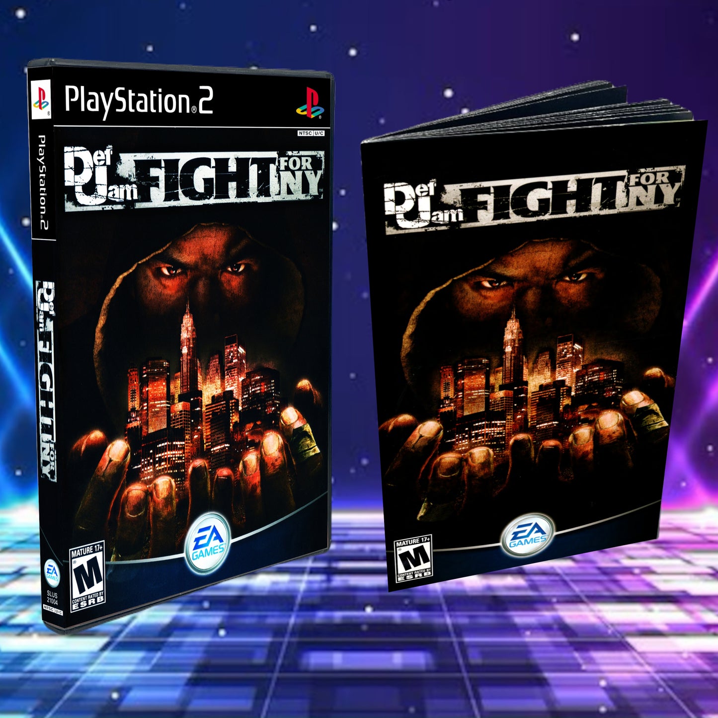 Def Jam Fight for NY Cover Art + Manual + PS2 Style Case