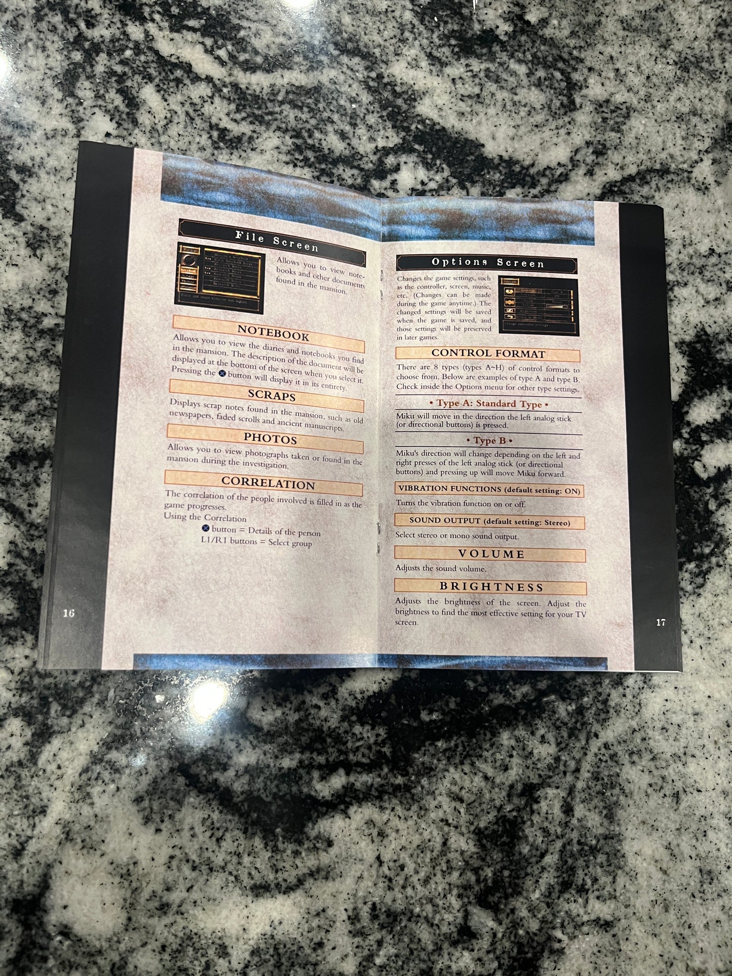 Fatal Frame PS2 Custom Manual