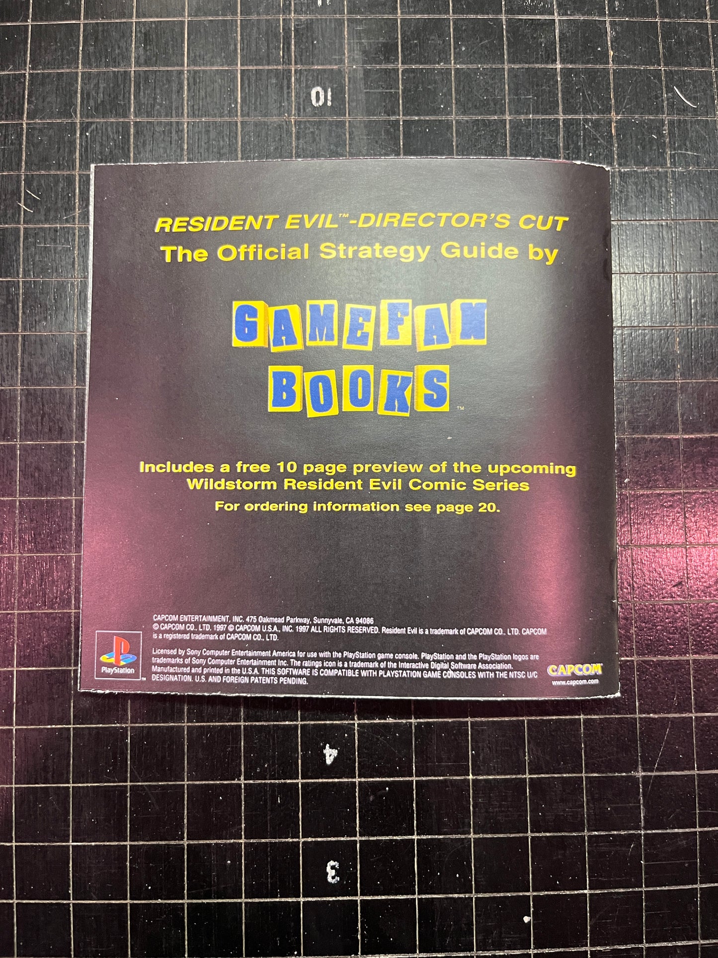 Resident Evil Director's Cut PS1 Custom Manual