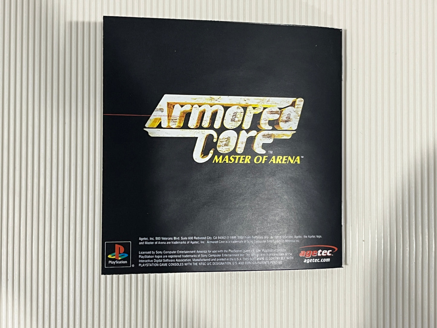 Armored Core Master of Arena PS1 Custom Manual