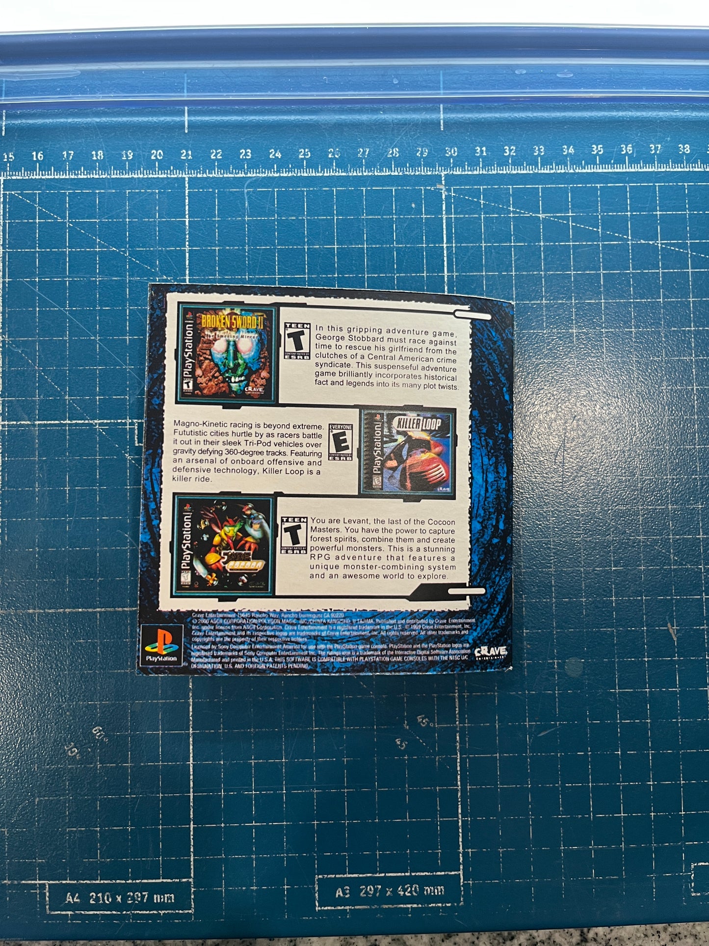 Galerians PS1 Custom Manual