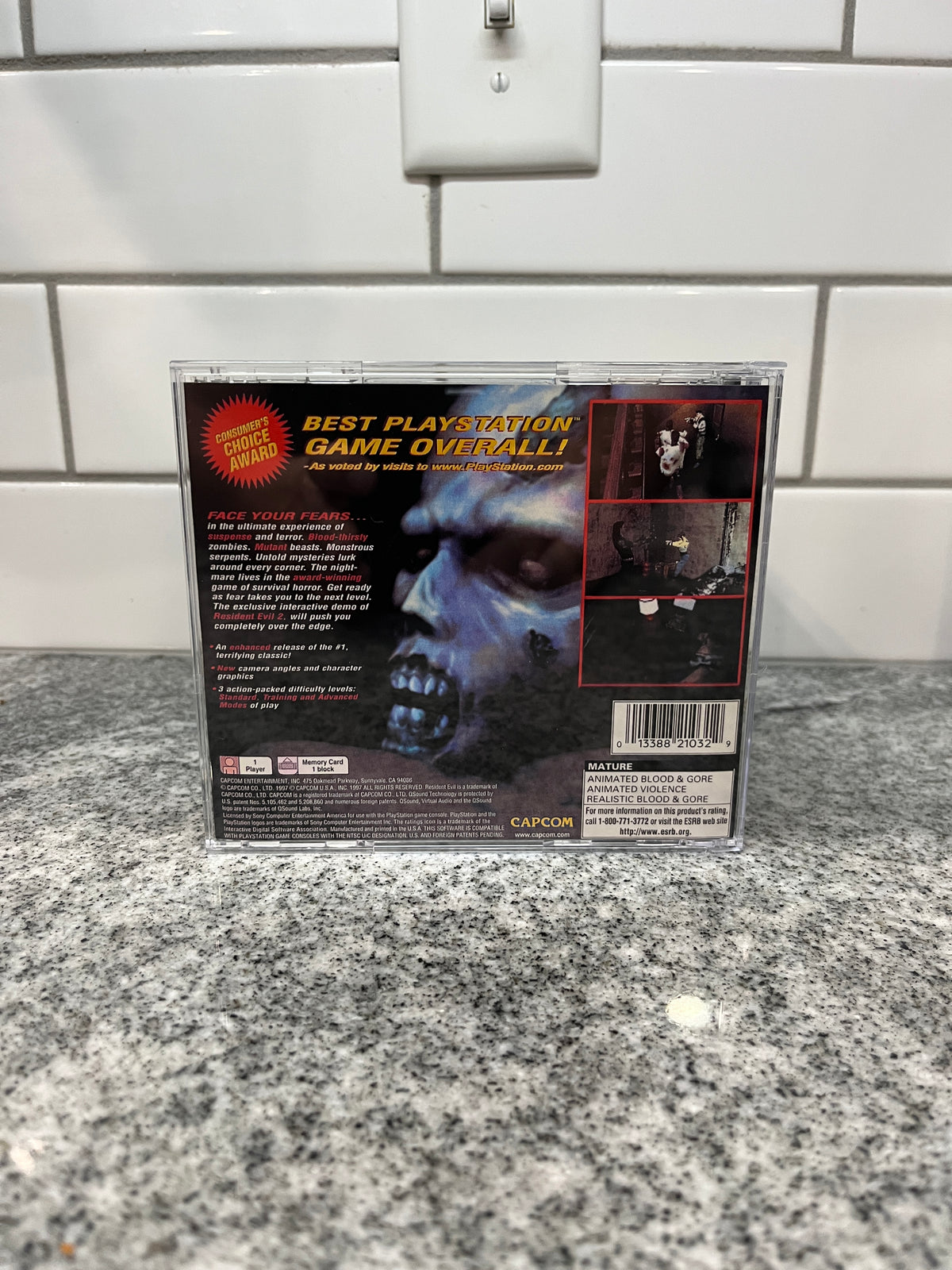 Resident Evil Director's Cut PS1 Replacement Manual + Back Cover Insert + Case