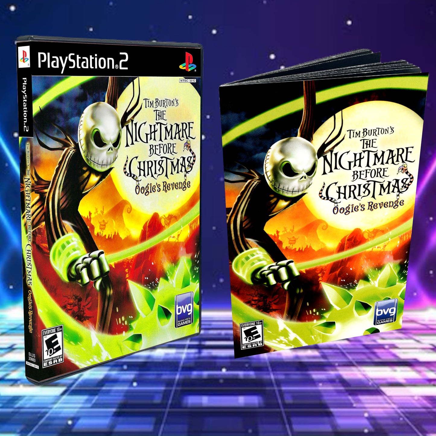 Nightmare before Christmas Art + Manual + PS2 Style Case