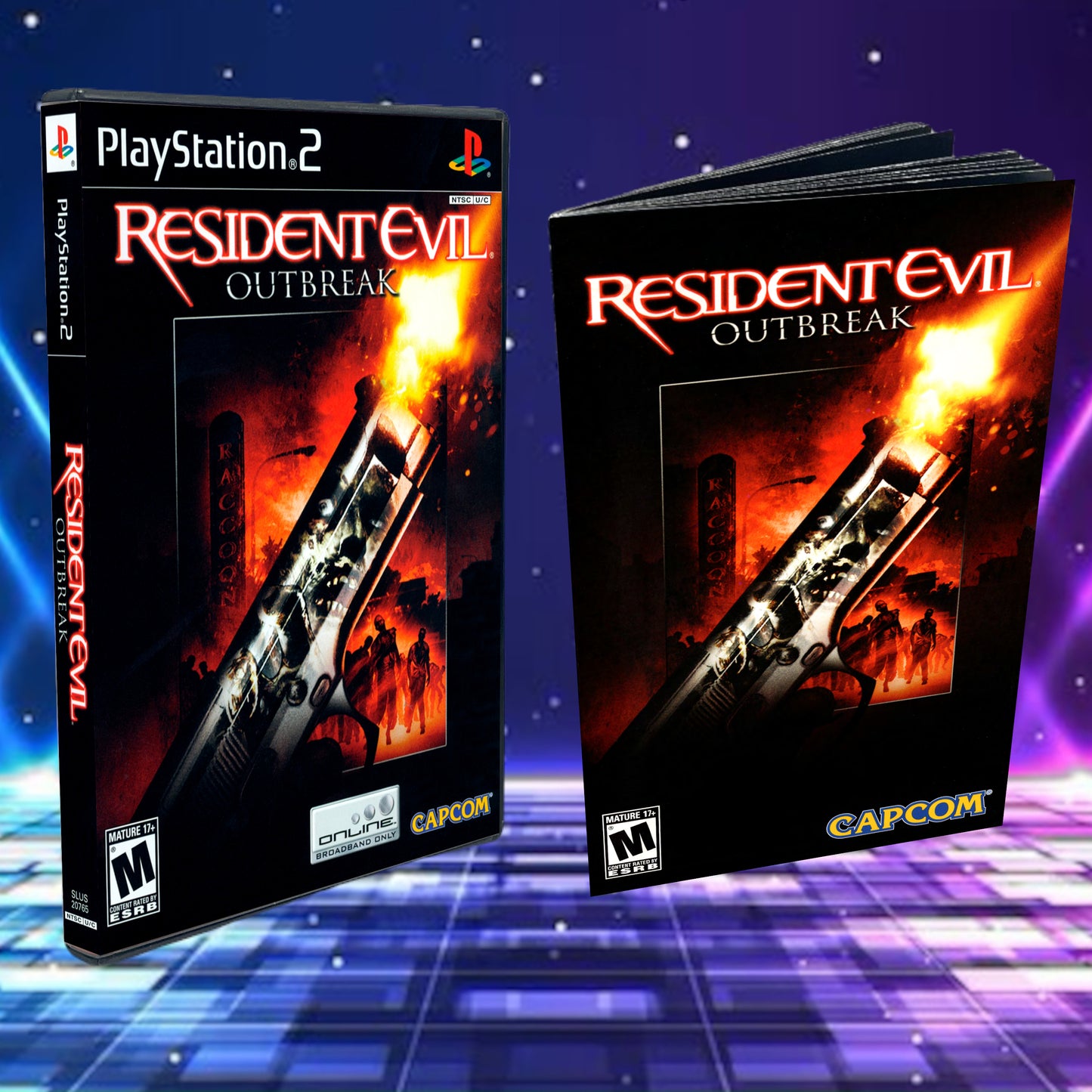 Resident Evil Outbreak Art + Manual + PS2 Style Case