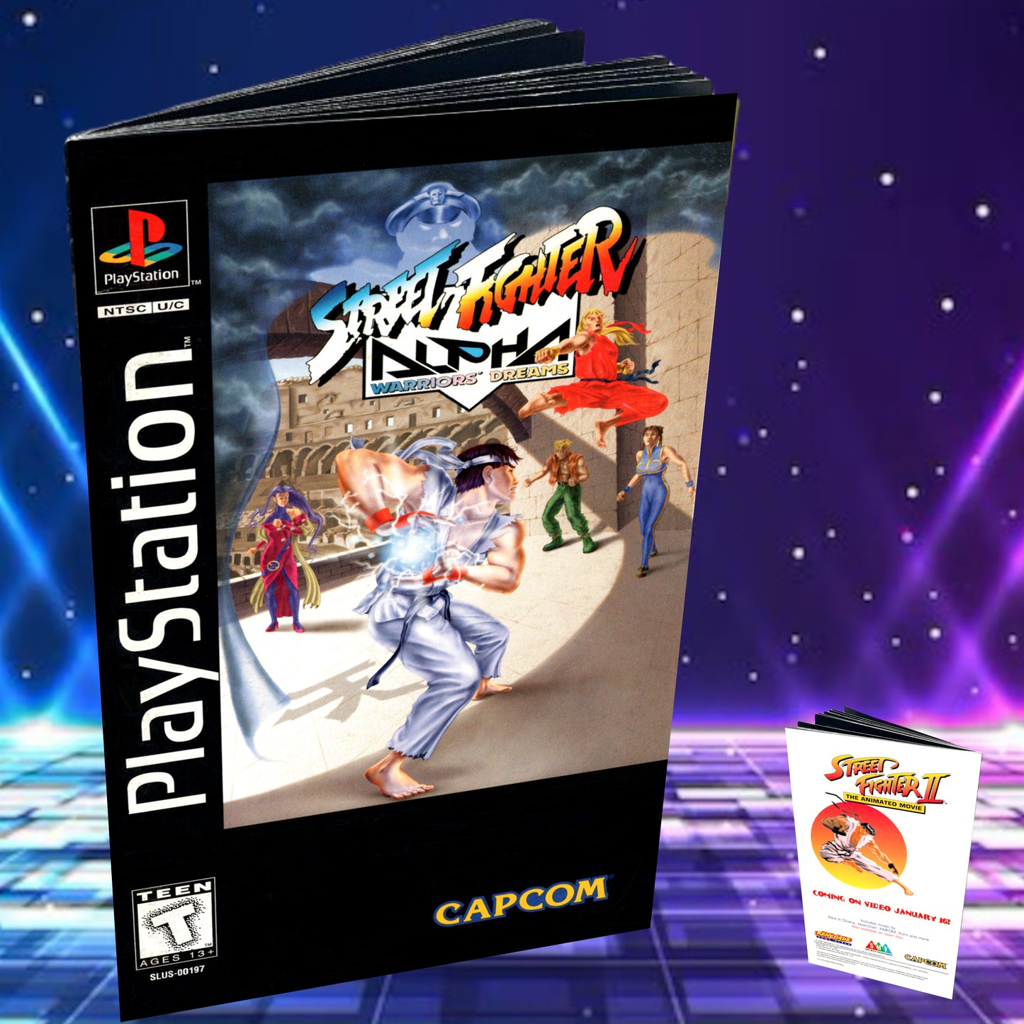 Street Fighter Alpha Warriors Dream Long Box PS1 Manual