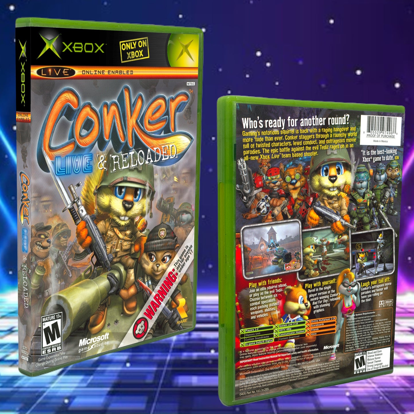 Conker Live & Reloaded Xbox Custom Cover Art