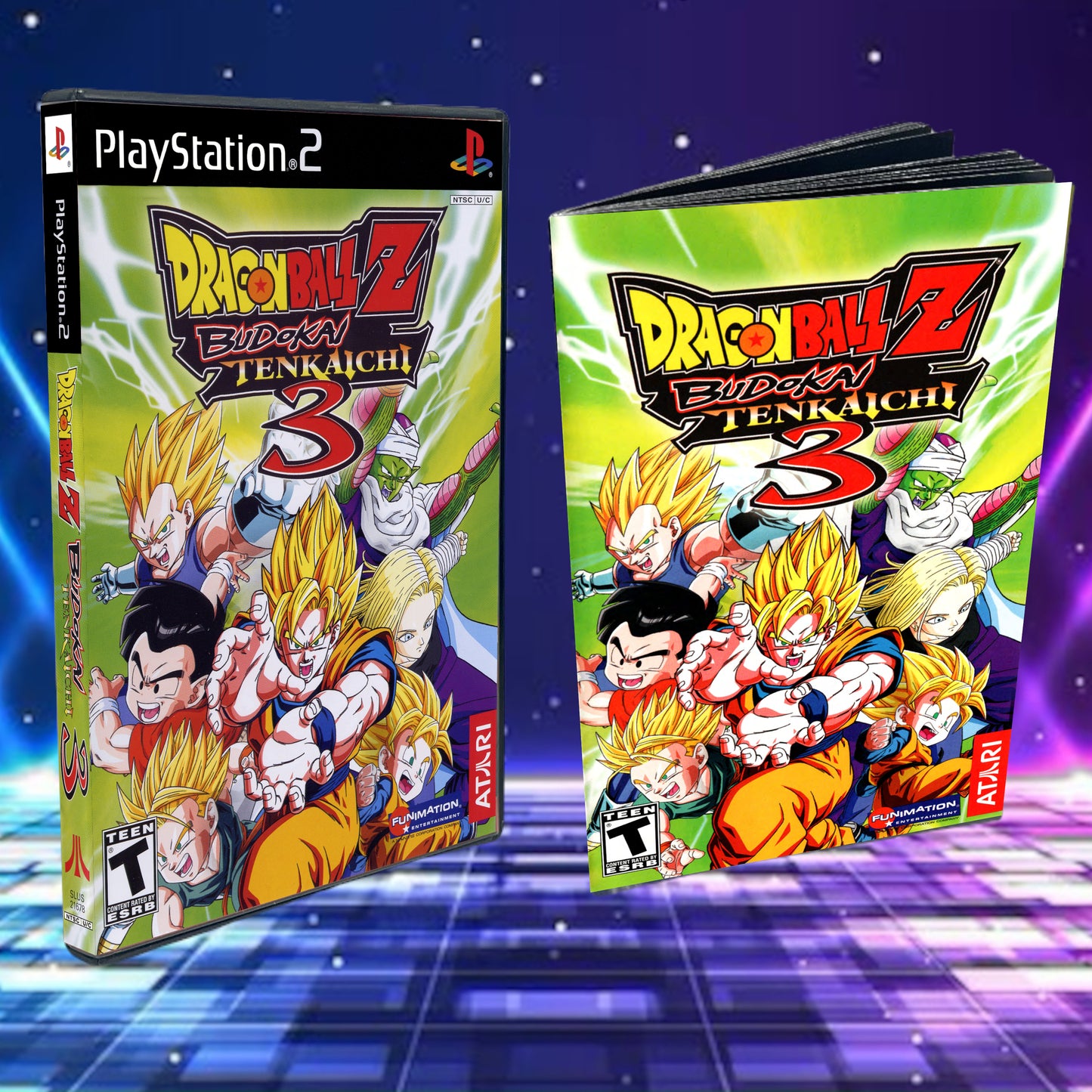 Dragonball Z Budokai Tenkaichi 3 Cover Art + Manual + PS2 Style Case