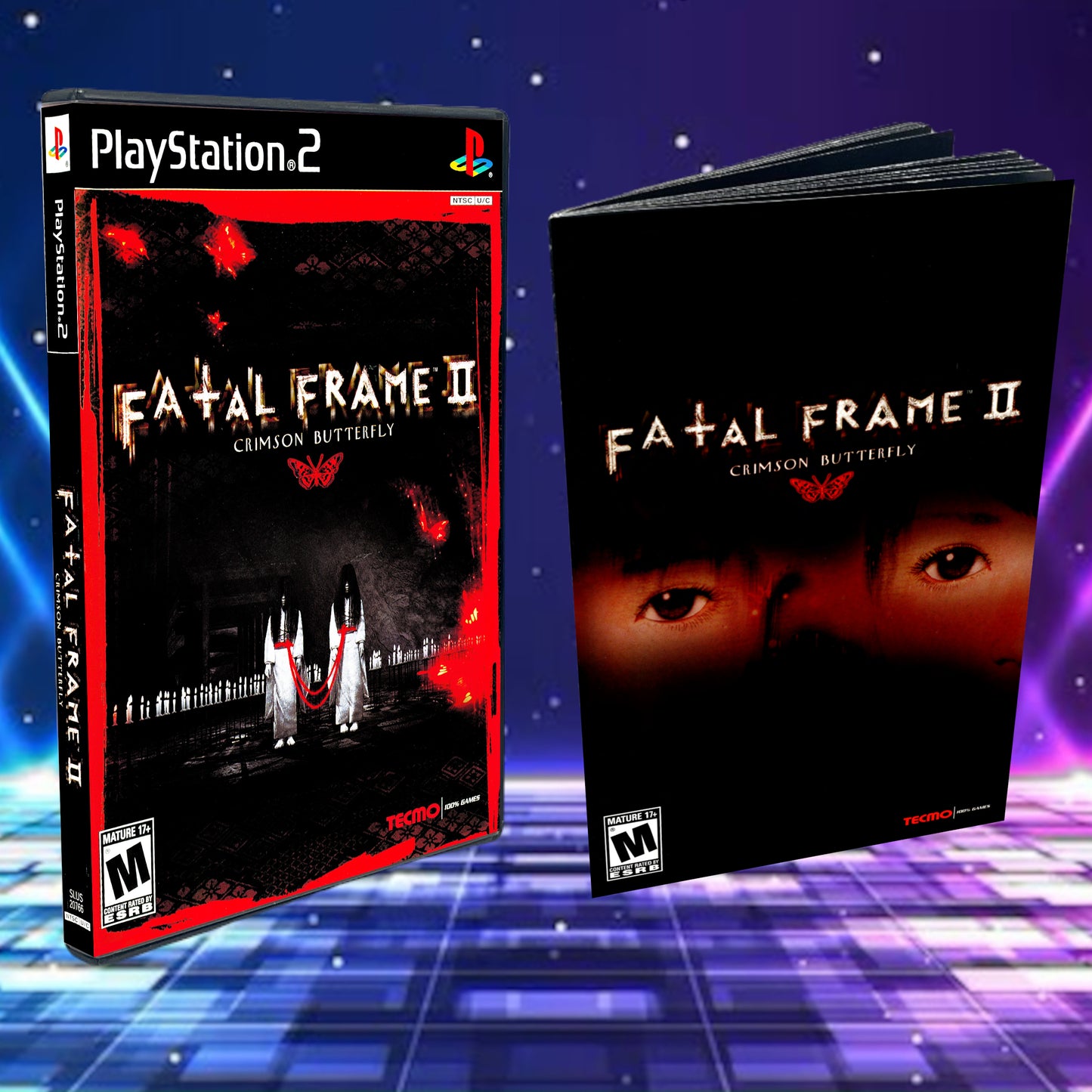 Fatal Frame 2 Crimson Butterfly Cover Art + Manual + PS2 Style Case