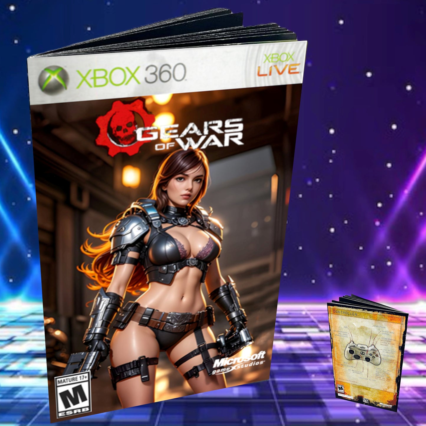 Gears of War 1 Custom Cover Xbox 360 Custom Manual