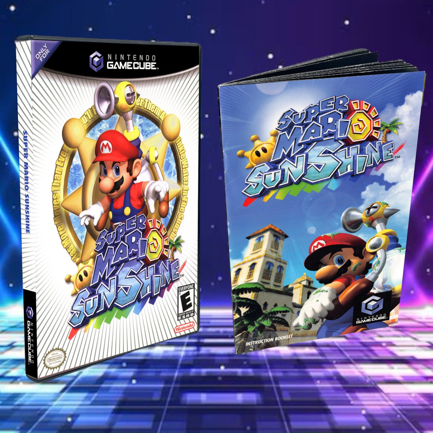 Super Mario Sunshine Cover Art + Manual for GameCube