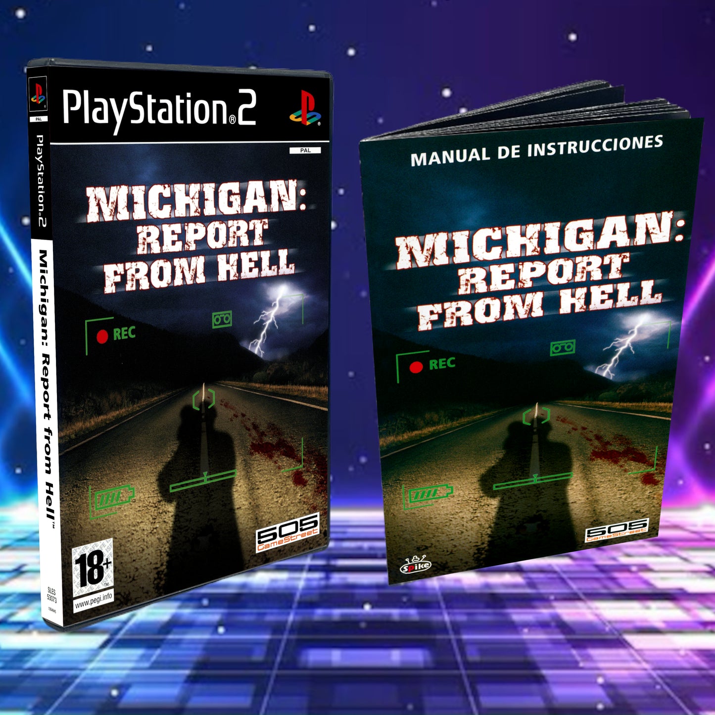 Michigan Report From Hell Cover Art + Manual + PS2 Style Case (Spanish)