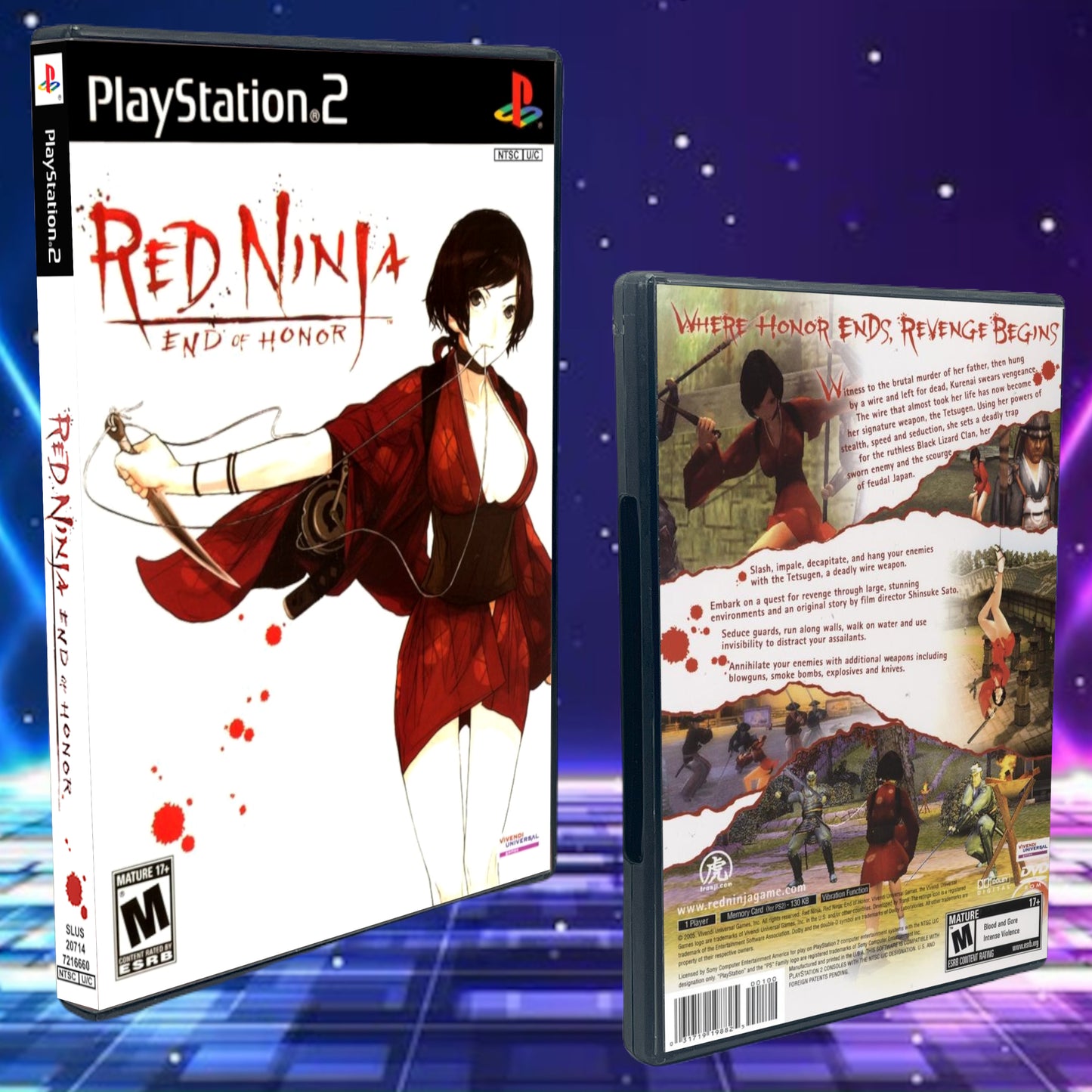 Red Ninja End of Honor PS2 Custom Cover art