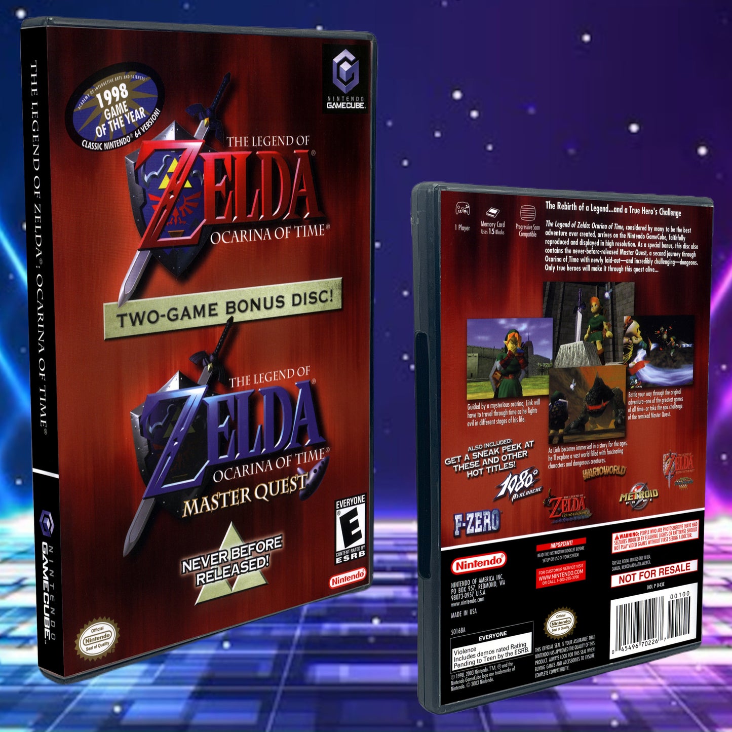 Zelda Ocarina of Time GameCube Custom Cover Art