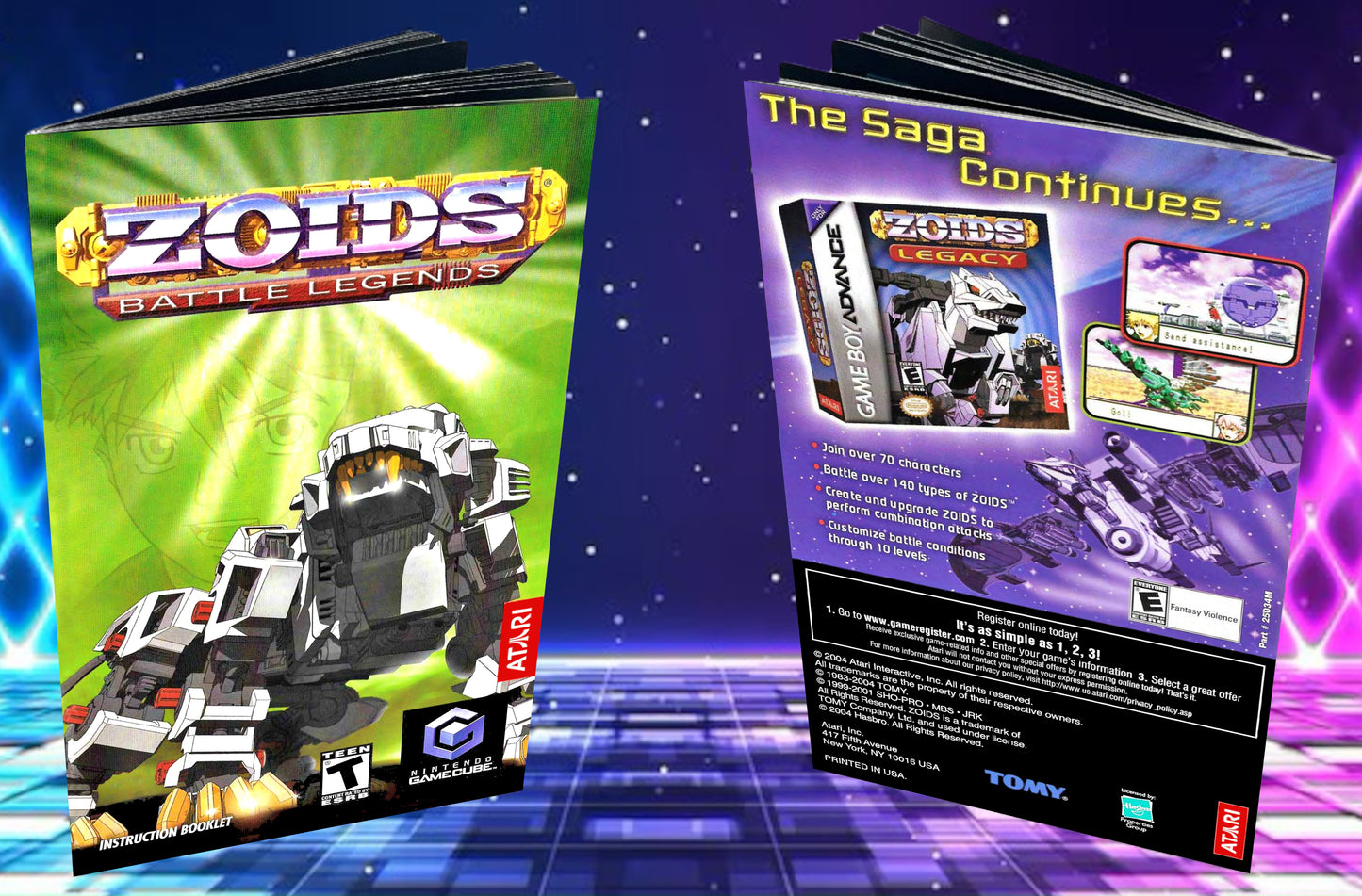 Zoids Battle Legends GameCube custom manual