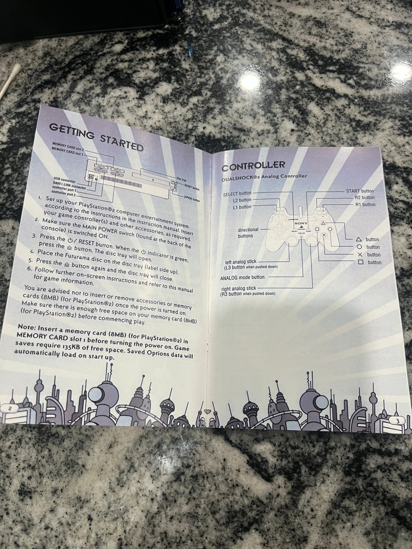 Futurama PS2 Custom Manual