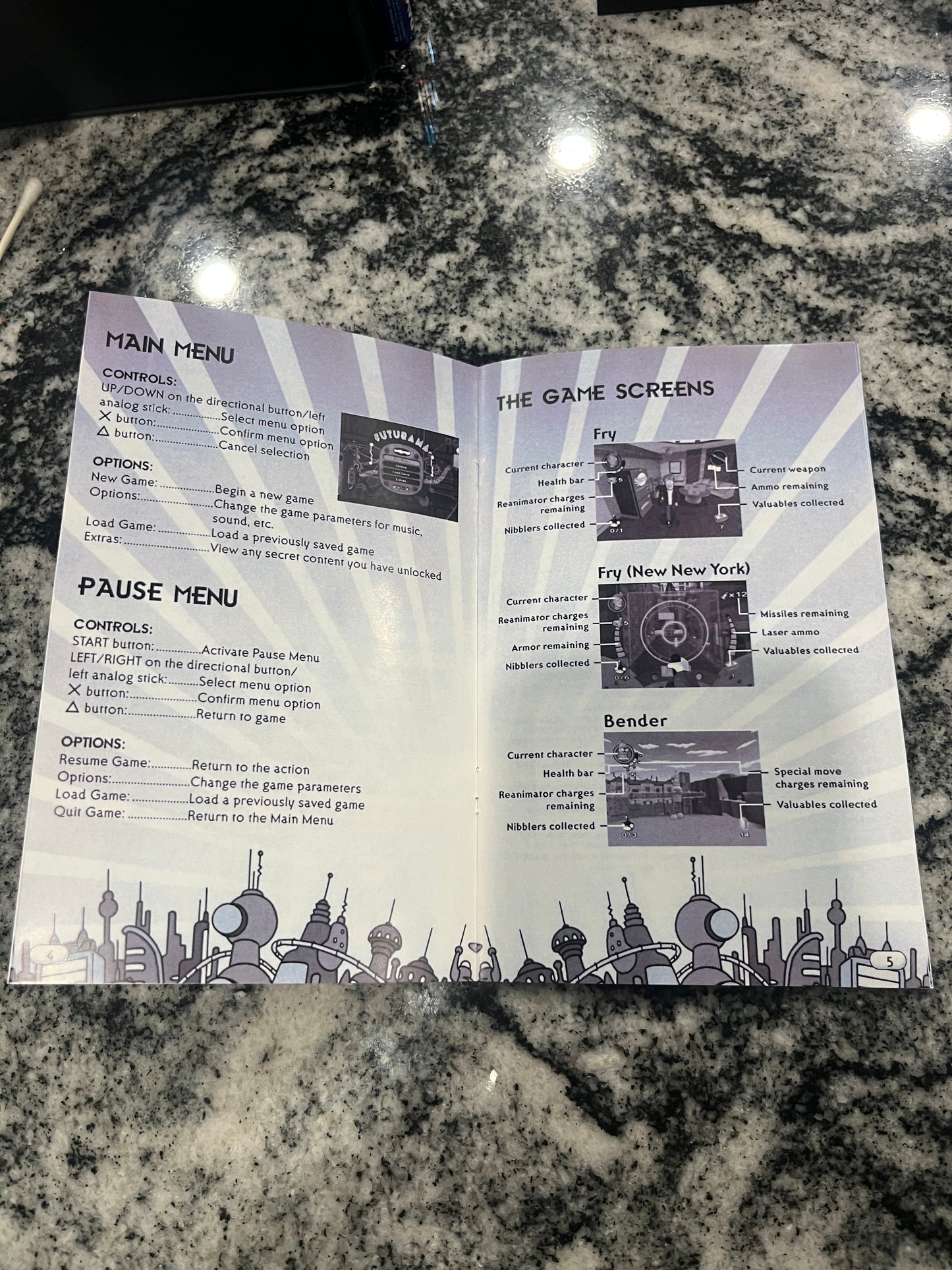 Futurama PS2 Custom Manual