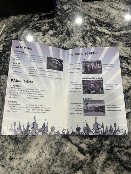 Futurama PS2 Custom Manual