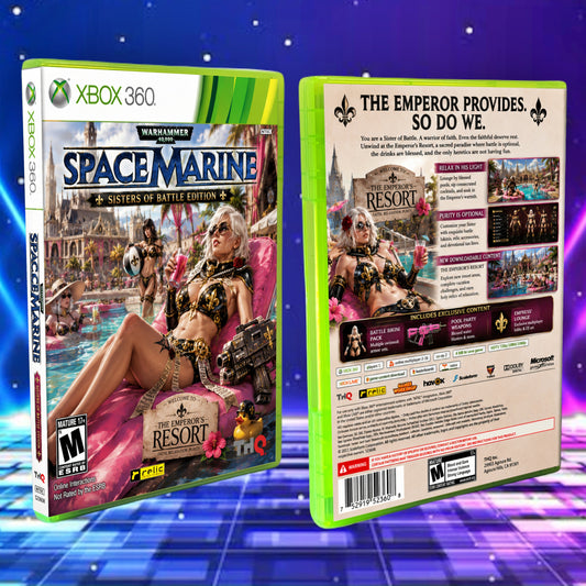 Space Marine Xbox 360 Custom Variant Cover art Sisters of Battle pool edition