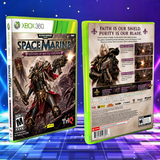 Space Marine Xbox 360 Custom Variant Cover art Sisters of Battle edition