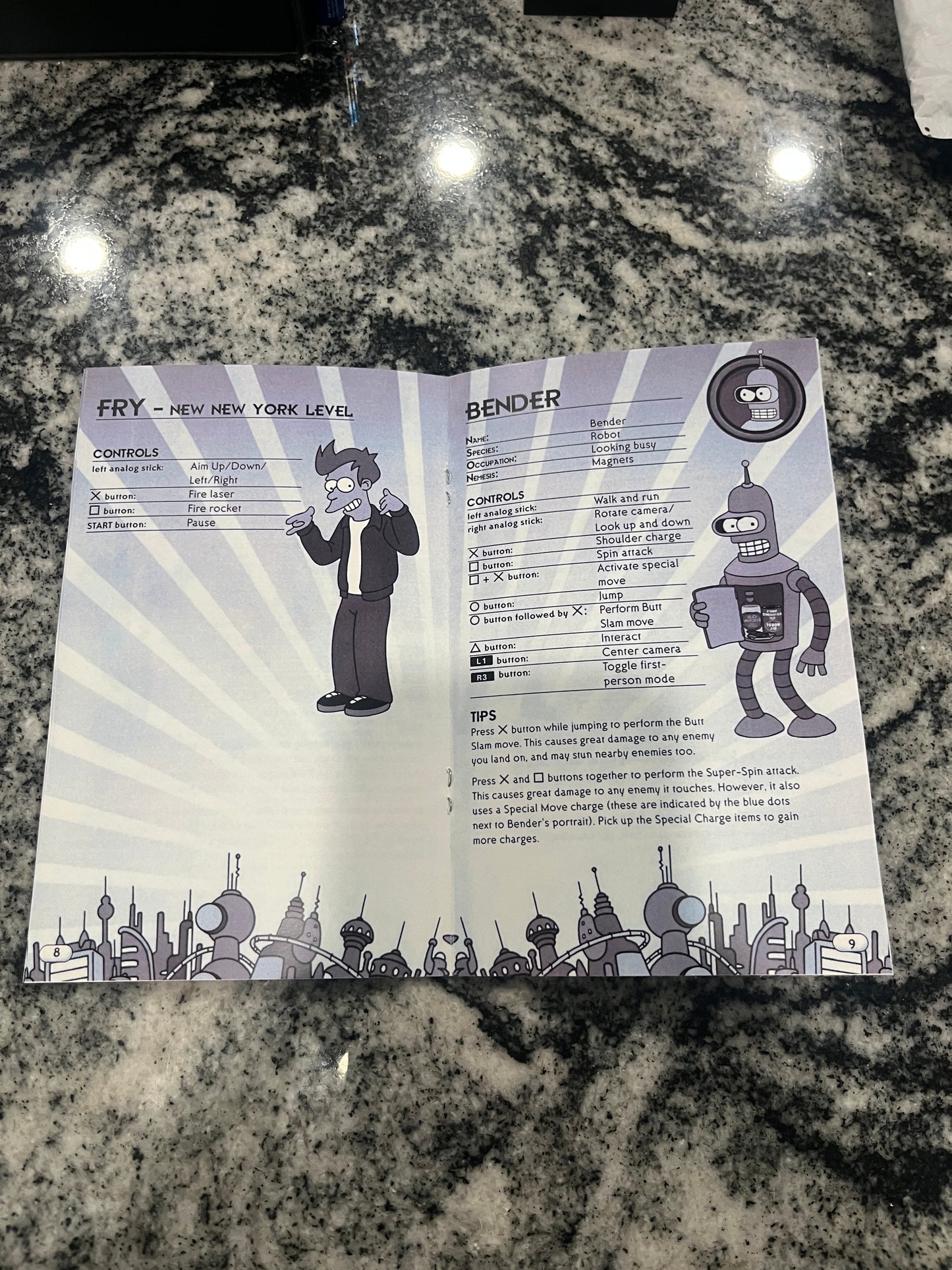 Futurama PS2 Custom Manual