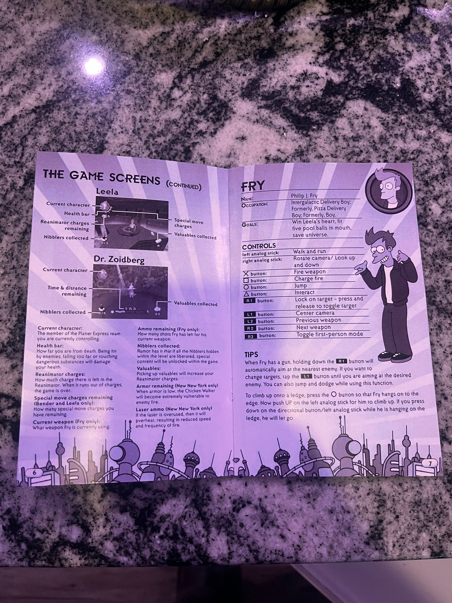 Futurama PS2 Custom Manual