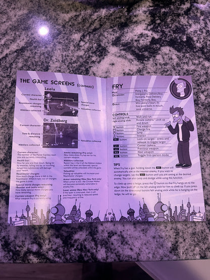 Futurama PS2 Custom Manual