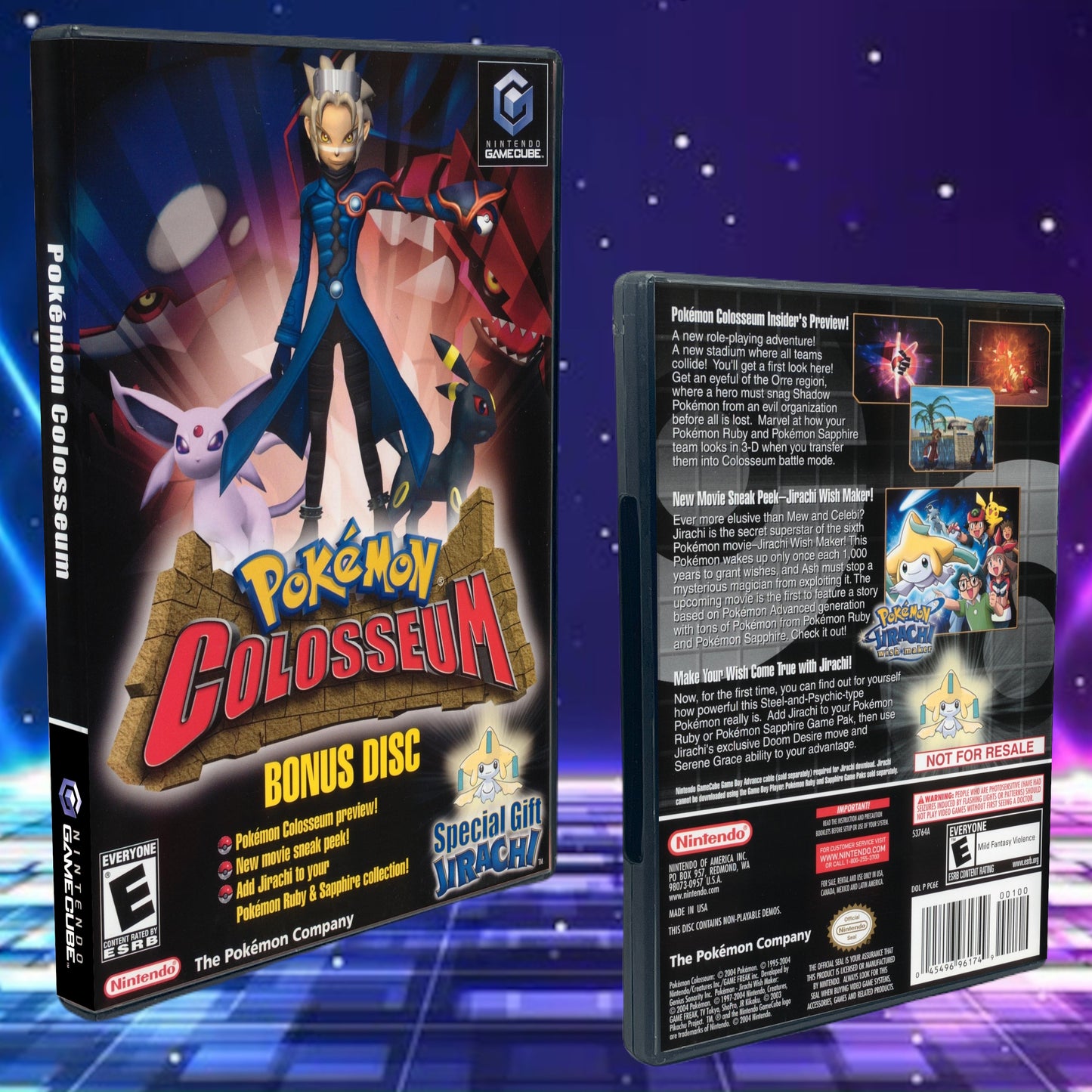 Pokemon Colosseum Bonus Disc GameCube Custom Cover Art