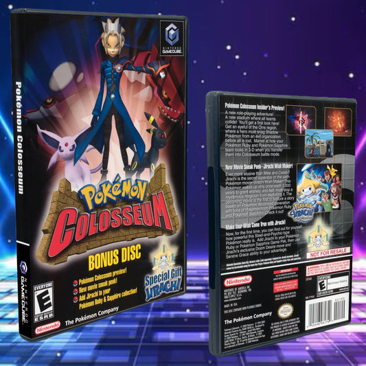 Pokemon Colosseum Bonus Disc GameCube Custom Cover Art