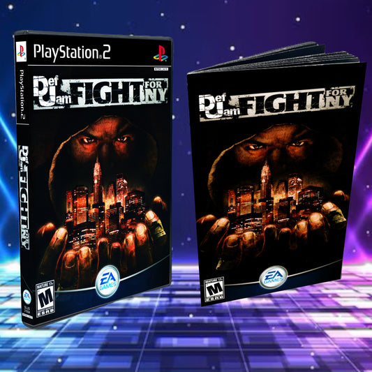 Def Jam Fight for NY Cover Art + Manual + PS2 Style Case
