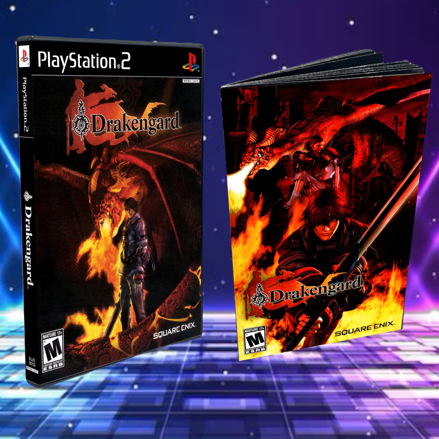 Drakengard Cover Art + Manual + PS2 Style Case