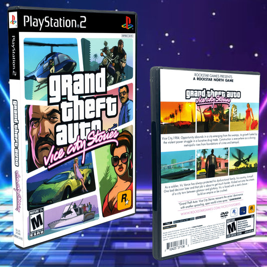 Grand Theft Auto Vice City Stories PS2 Cover Art - NO CASE