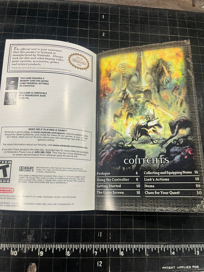 Zelda Twilight Princess GameCube custom manual