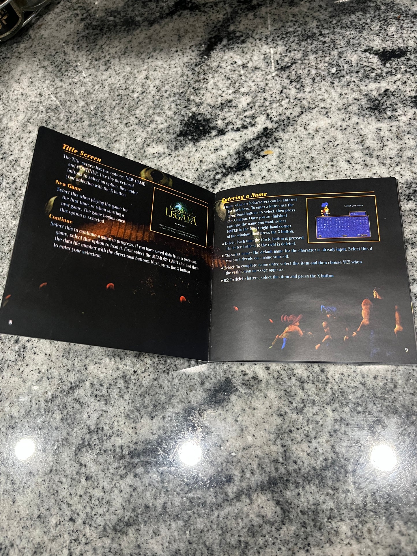 Legend of Legaia PS1 Custom Manual