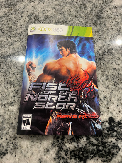 Fist of the North Star Ken's Rage Xbox 360 Custom Manual