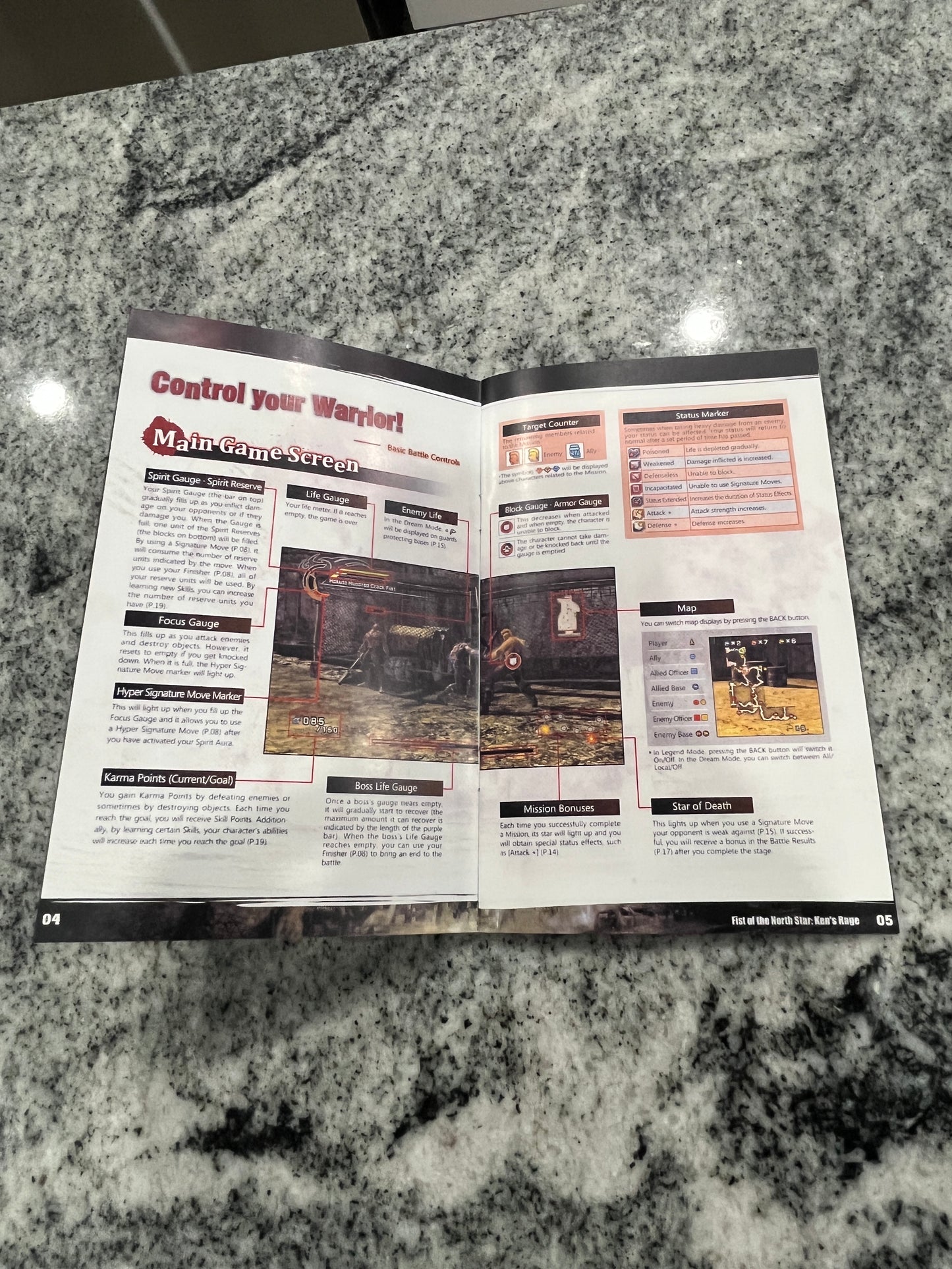 Fist of the North Star Ken's Rage Xbox 360 Custom Manual