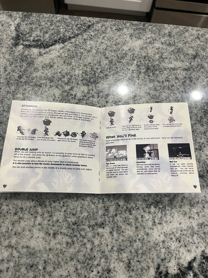 Klonoa Door to Phantomile PS1 Custom Manual