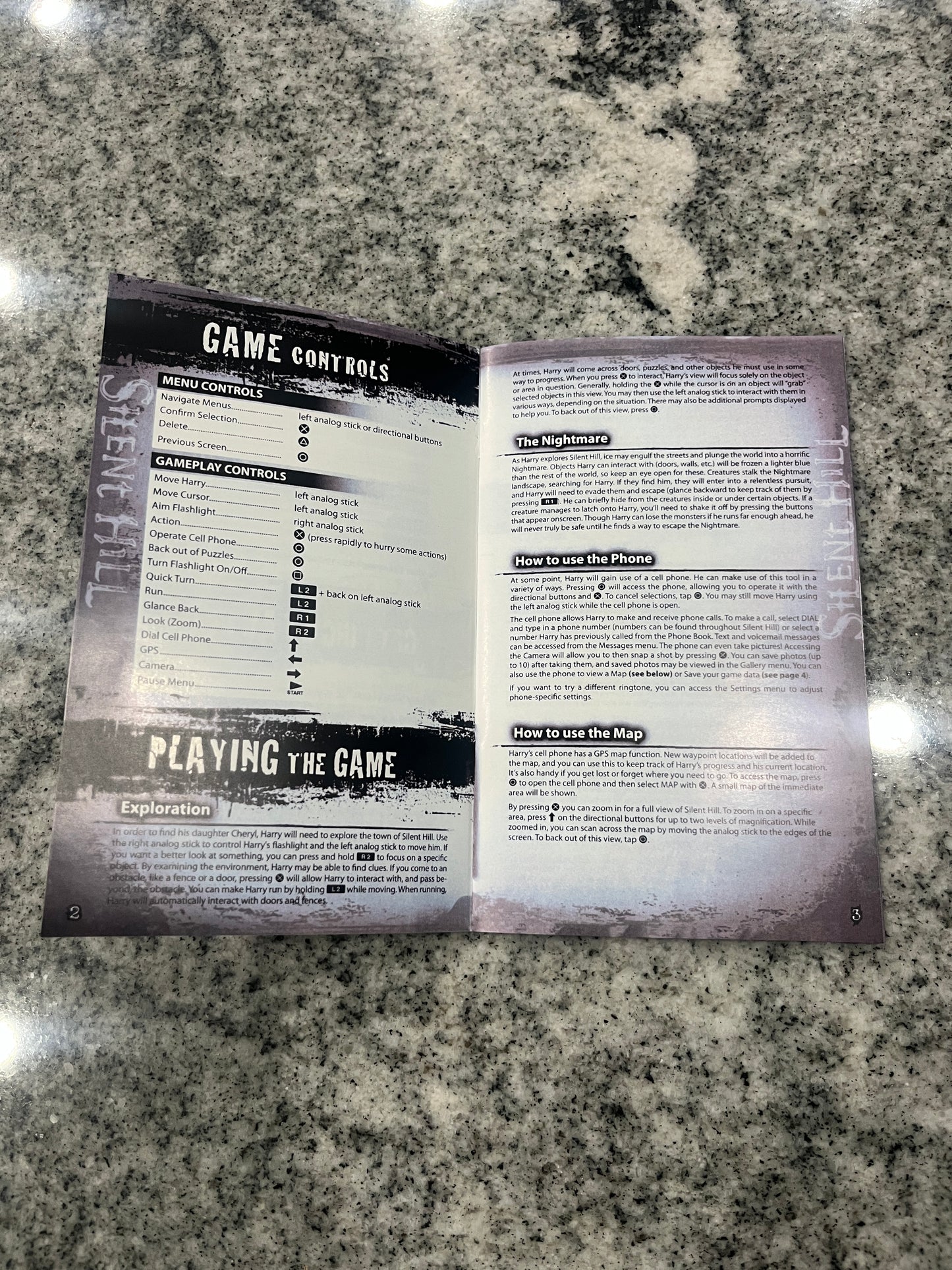 Silent Hill Shattered Memories PS2 Custom Manual