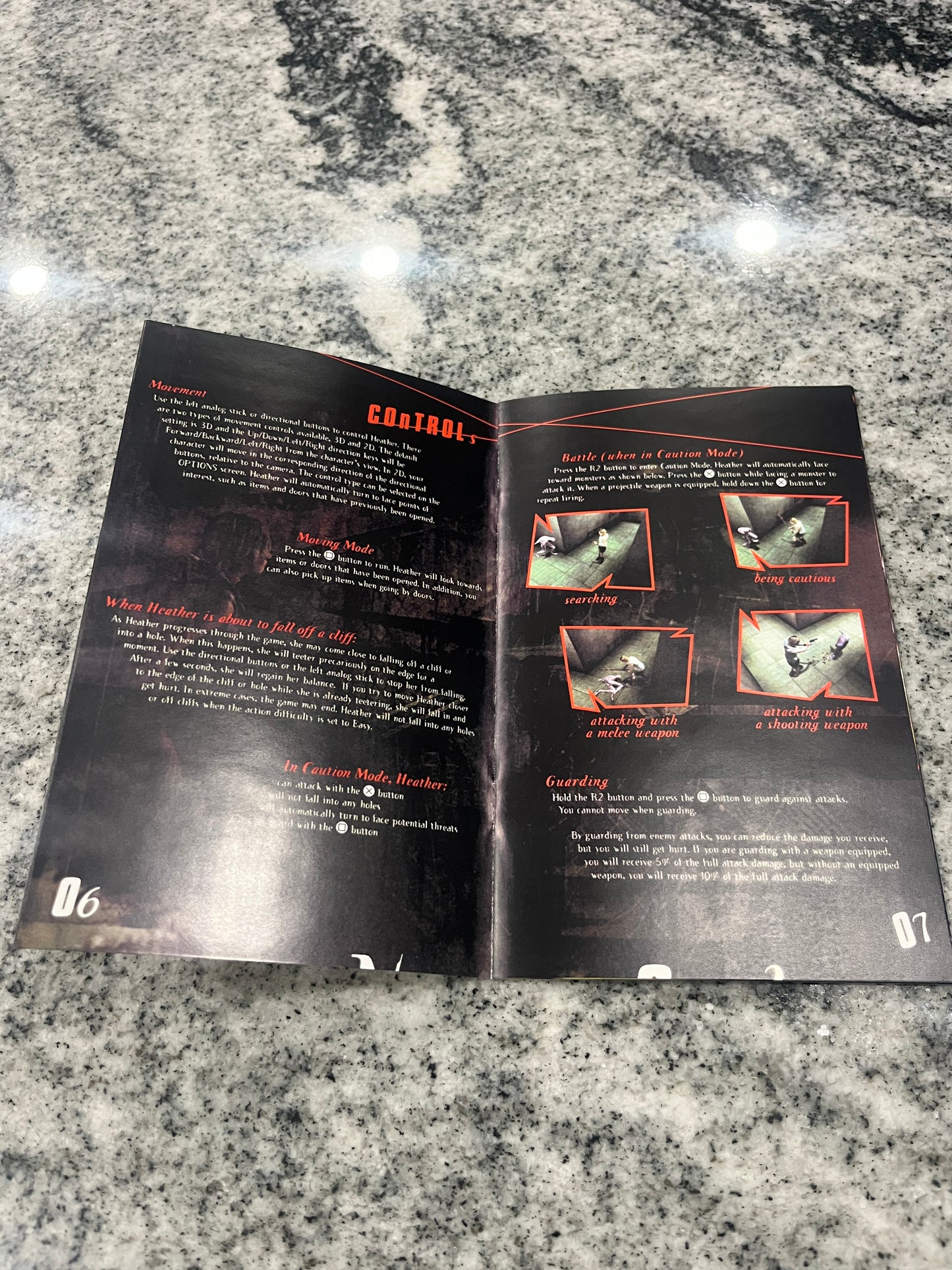 Silent Hill 3 PS2 Custom Manual