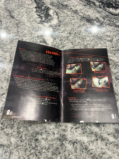Silent Hill 3 PS2 Custom Manual