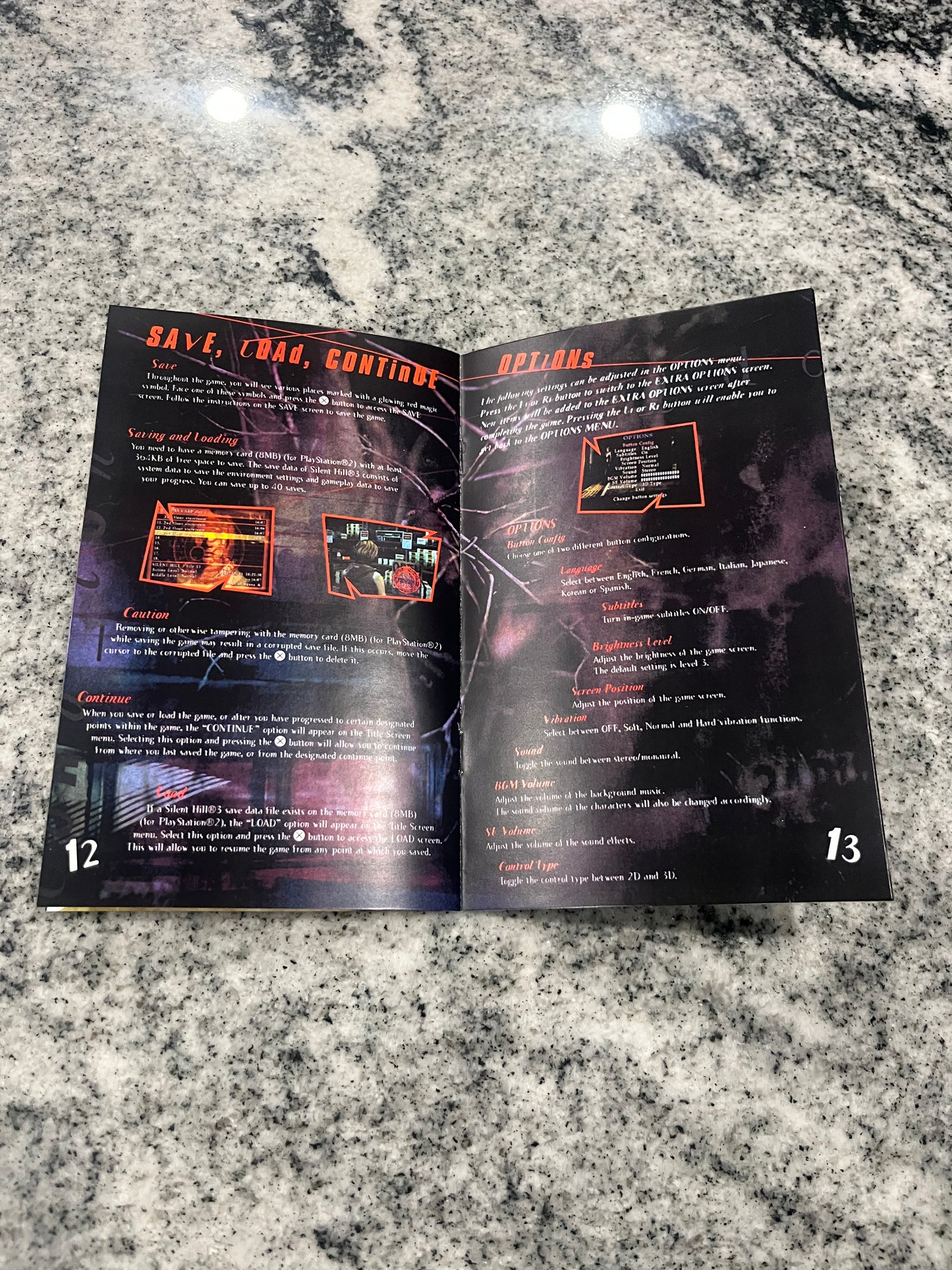 Silent Hill 3 PS2 Custom Manual