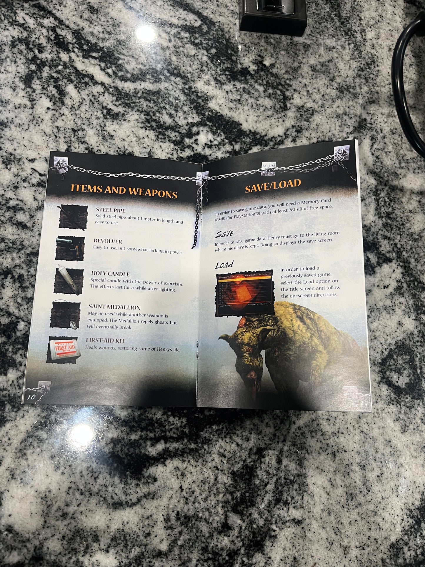 Silent Hill 4 The Room PS2 Custom Manual