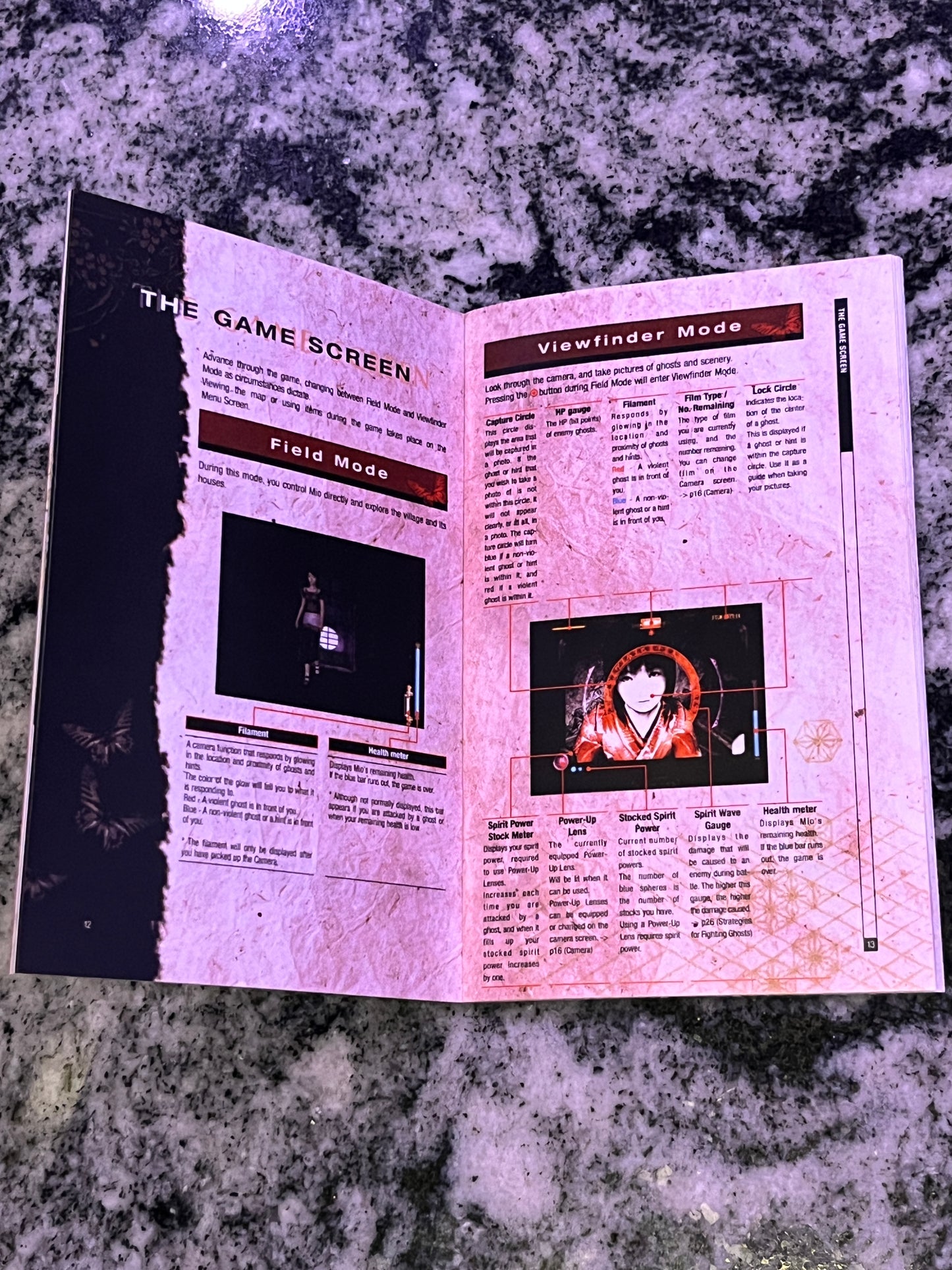Fatal Frame 2 Crimson Butterfly PS2 Custom Manual