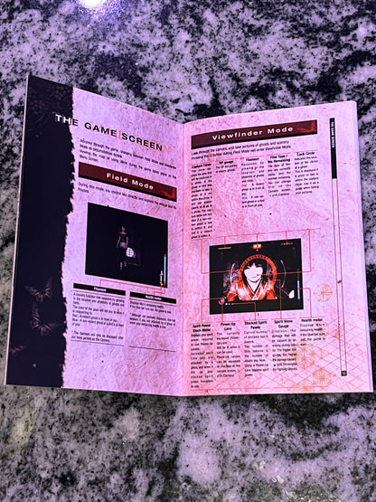 Fatal Frame 2 Crimson Butterfly PS2 Custom Manual