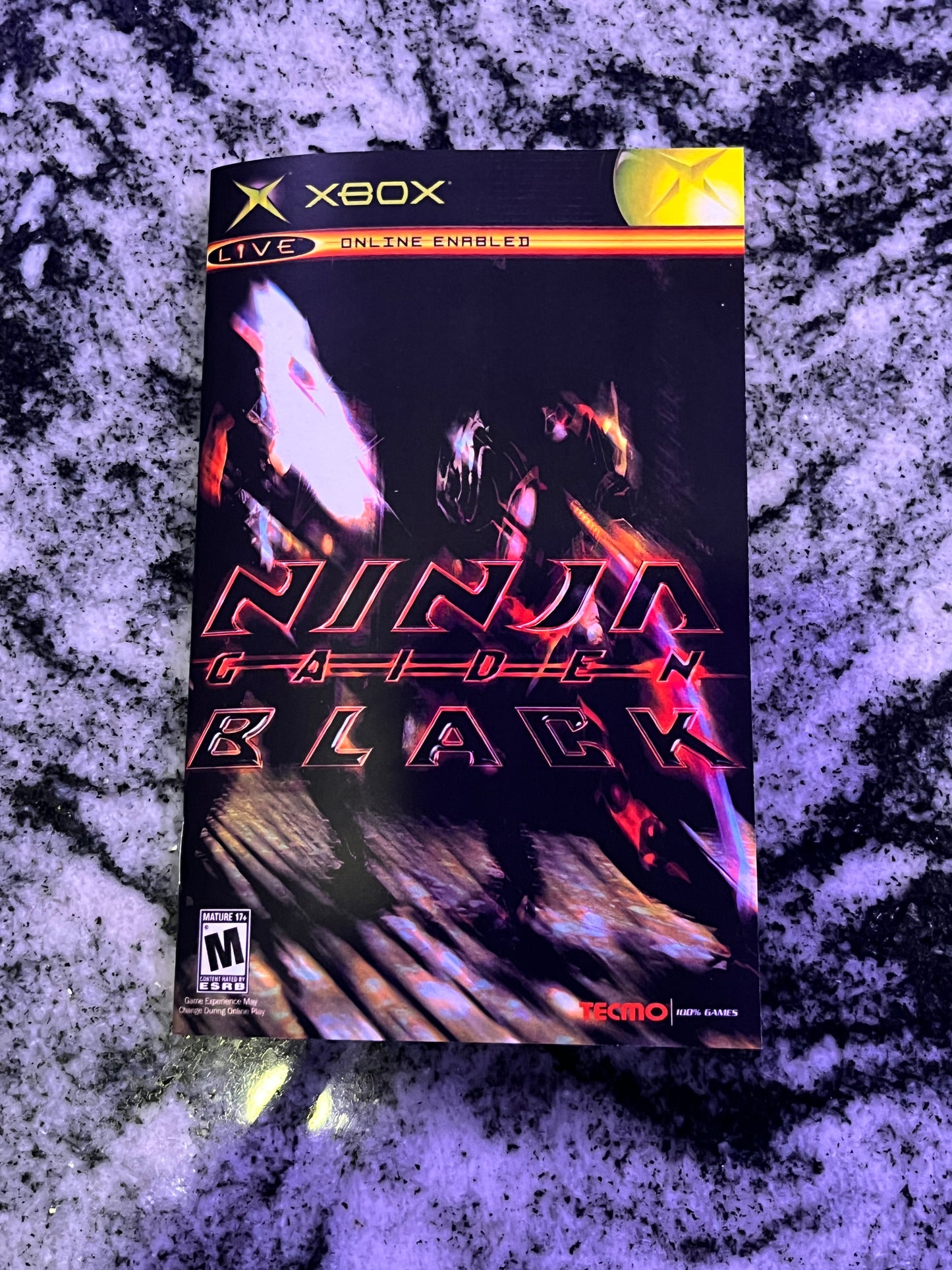 Ninja Gaiden Black Xbox Custom Manual