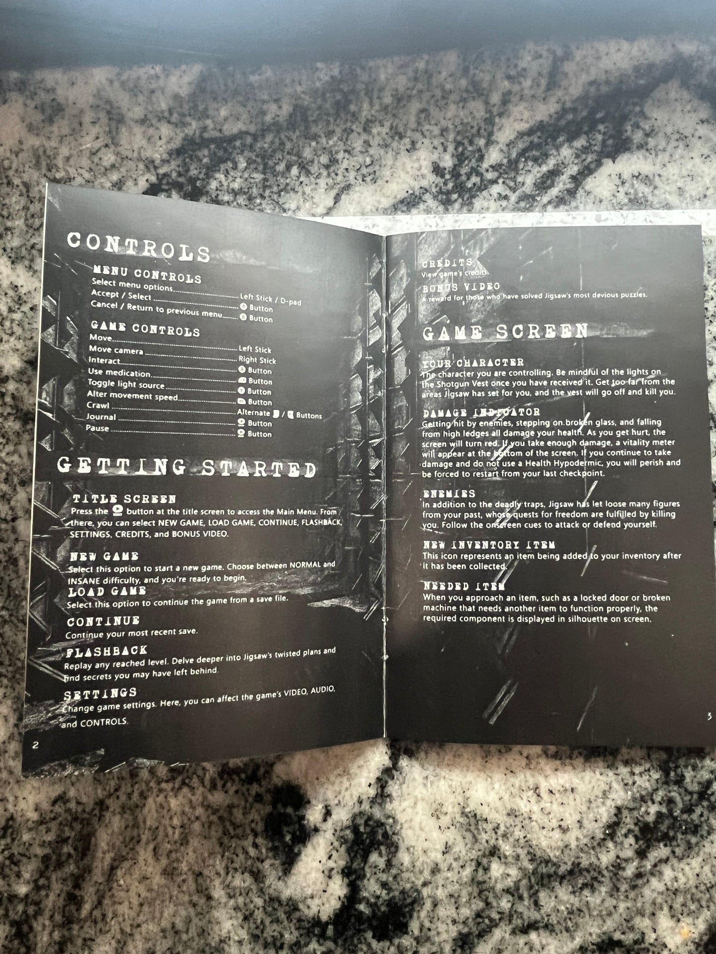 Saw 2 Xbox 360 Custom Manual