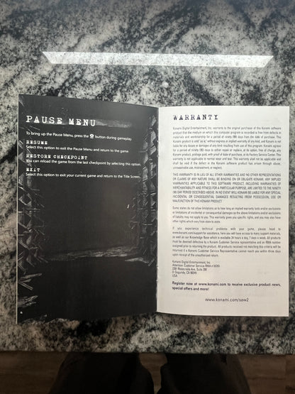 Saw 2 Xbox 360 Custom Manual
