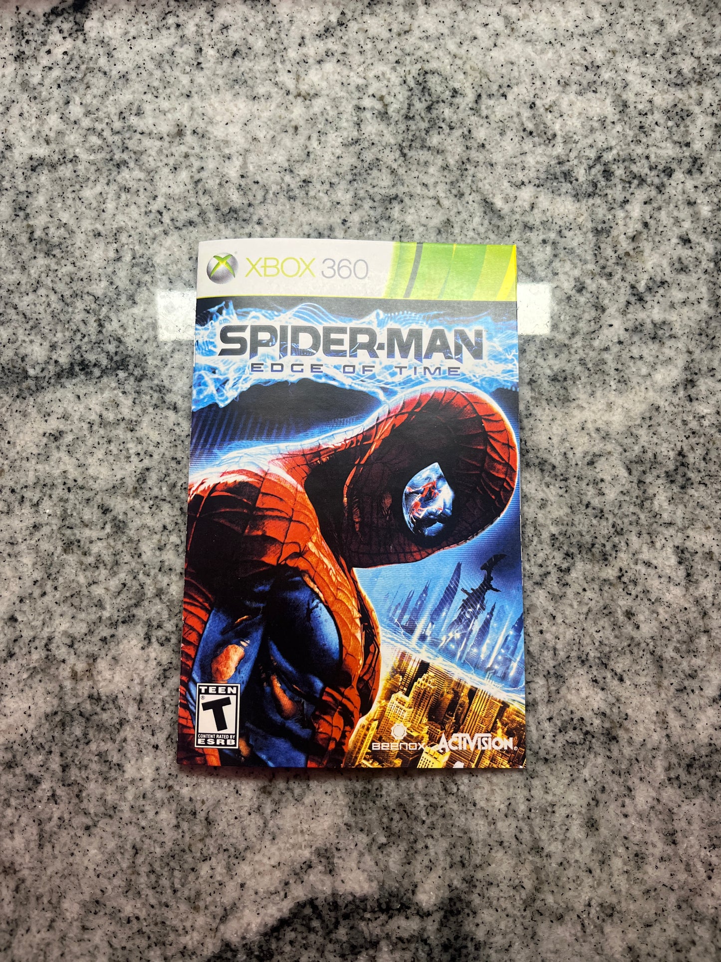 Spider Man Edge of Time Xbox 360 Custom Manual