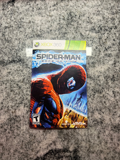 Spider Man Edge of Time Xbox 360 Custom Manual