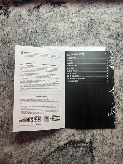 Spider Man Edge of Time Xbox 360 Custom Manual