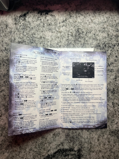 Resident Evil Outbreak file#2 PS2 Custom Manual